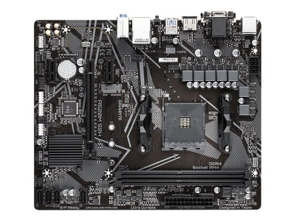 Gigabyte A520M S2H - 1.0 - hovedkort - micro ATX - Socket AM4 - AMD A520 Chipset - USB 3.2 Gen 1 - Gigabit LAN - innbygd grafikk (CPU kreves) - HD-...