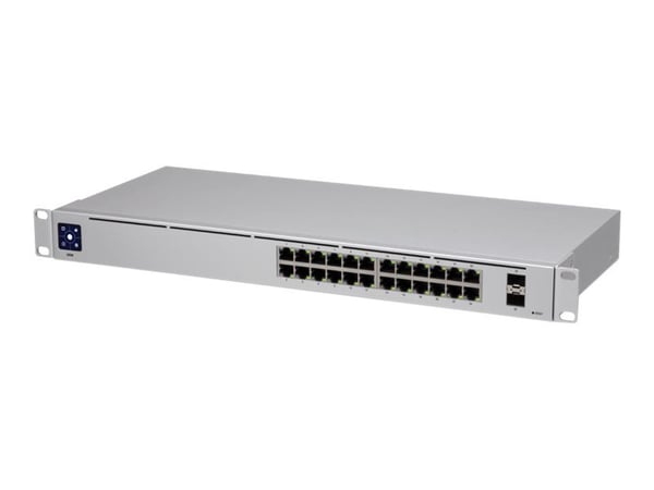 Ubiquiti UniFi Switch USW-24 - Switch - Administreret - 24 x 10/100/1000 + 2 x Gigabit SFP - desktop, monterbar på stativ
