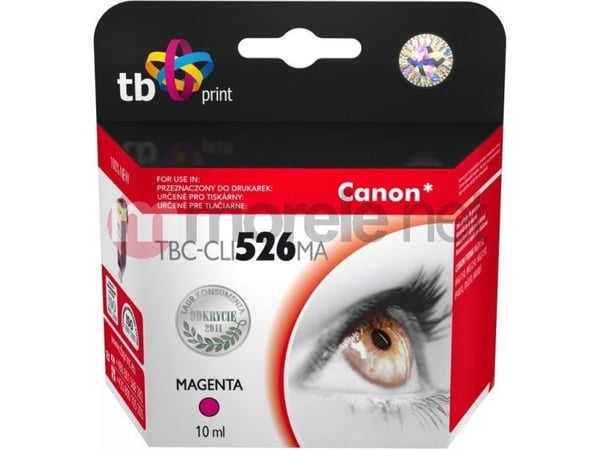 TB - 10 ml - magenta - kompatibel - blekkpatron (alternativ for: Canon CLI-526M) - for Canon PIXMA iP4950, iX6550, MG5350, MG6150, MG6250, MG8150, ...