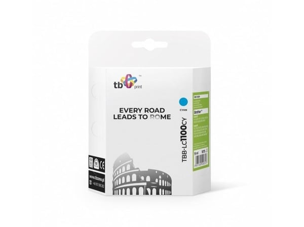 Ink for Brother LC1100 /980TBB-LC1100CY CY 100