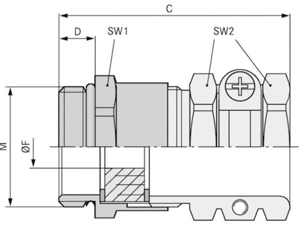 LAPP SKINDICHT® SHZ-M 20X1,5/13,5 Kaapeliläpivienti M20 Messinki Messinki 25 kpl