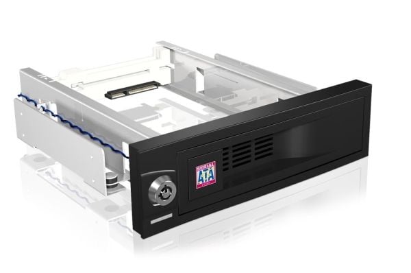 ICY BOX IB-168SK-B, 13,3 cm (5.25"), Liitinpaneeli, musta, 3.5", SATA, SATA II, SATA III, Muovi, Ruostumaton teräs