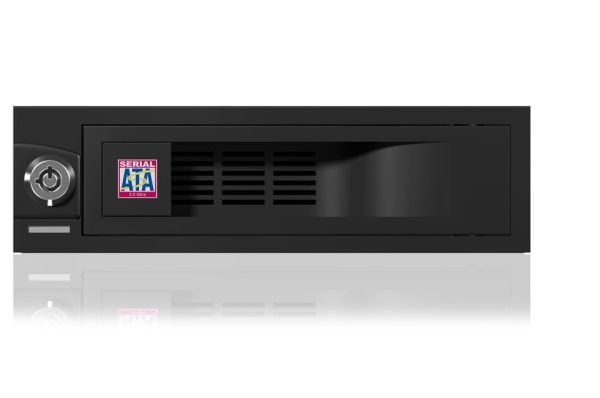 ICY BOX IB-168SK-B, 13,3 cm (5.25"), Liitinpaneeli, musta, 3.5", SATA, SATA II, SATA III, Muovi, Ruostumaton teräs