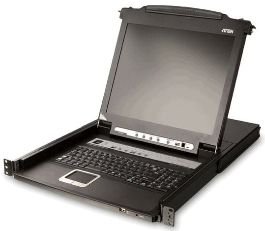 Aten KVM-konsoll 17" LCD 16 x SPHD,1U, nordisk tastatur