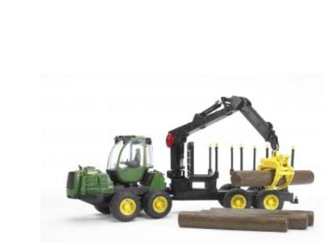 BRUDER Professional series - John Deere 1210E Forwarder with 4 trunks and grab