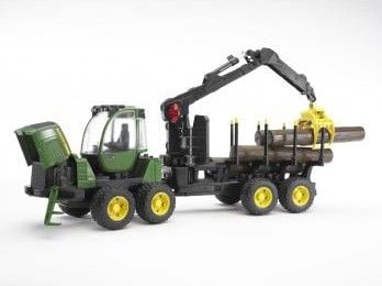 BRUDER Professional series - John Deere 1210E Forwarder with 4 trunks and grab