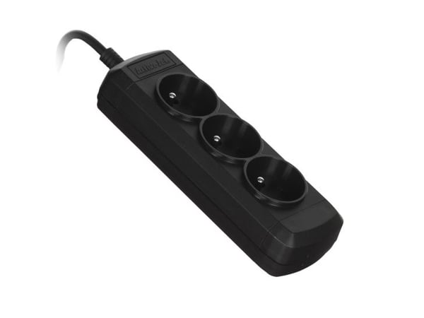 Activejet 3GNU - 3M - C, 3 m, 3 AC-utgångar, inomhus, Typ E (FR), Typ E, Plast