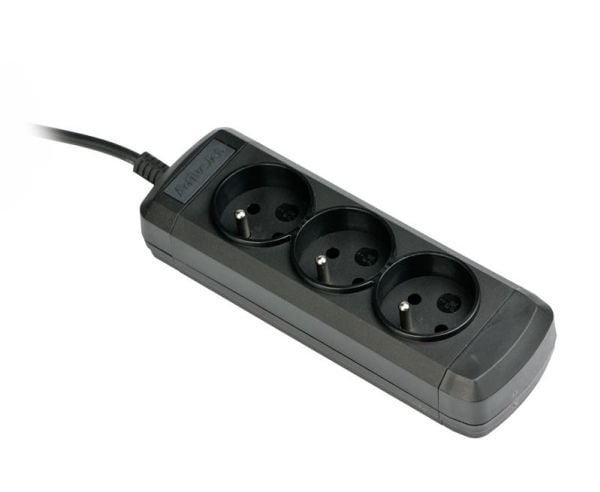 Activejet 3GNU - 3M - C, 3 m, 3 AC-utgångar, inomhus, Typ E (FR), Typ E, Plast
