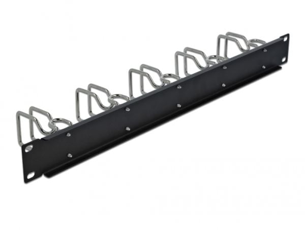 Delock - Rackkabelstyringspanel - svart - 1U - 19"