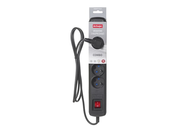 Activejet ACP-5GN 5M CZ, 5 m, 5 AC-utgångar, inomhus, Typ E, Typ E, Plast