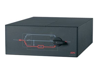 APC Service Bypass Panel - Omløpssvitsj (kan monteres i rack) - AC 200/240 V - utgangskontakter: 3 - 4U - 19" - svart - for P/N: SRT10RMXLIX806, SR...
