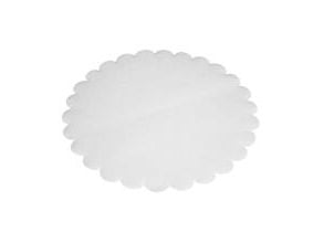 Fadpapir Ø18 cm Rund Præget Hvid,500 stk/pk