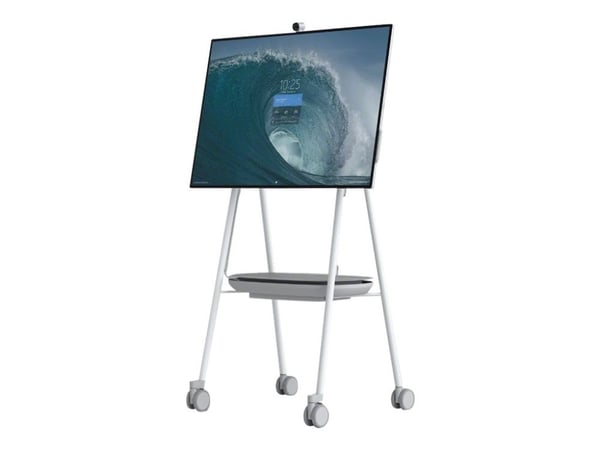 Steelcase - Vogn - for interaktiv flatpanel - grå, arktisk hvitt, tinnfarge - for Microsoft Surface Hub 2S 50", Hub 3 for Business