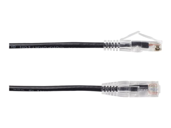 Black Box Slim-Net - Koblingskabel - RJ-45 (hann) til RJ-45 (hann) - UTP - CAT 6a - med støvel, formstøpt, flertrådet - svart