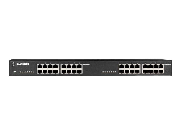 Black Box POE+ Gigabit Ethernet Injector 16-Port - Strøminjektor (kan monteres i rack) - AC 120/230 V - 500 watt - utgangskontakter: 16 - 1U - 19" ...