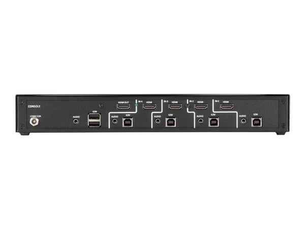 Black Box SECURE NIAP - Single-Head - KVM / lydsvitsj - 4 x KVM/lyd - 1 lokalbruker - stasjonær - TAA-samsvar