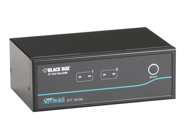 Black Box ServSwitch - Omkopplare för tangentbord/video/mus - 2 x KVM port(s) - skrivbordsmodell