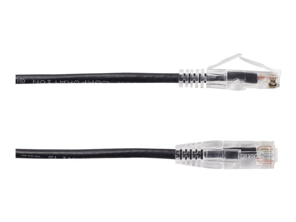 Black Box Slim-Net - Patch-kabel - RJ-45 (hane) till RJ-45 (hane) - UTP - CAT 6a - startad, formpressad, tvinnad - svart