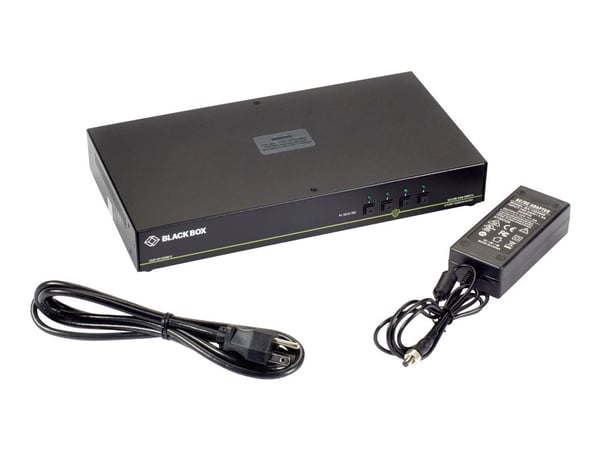 Black Box SECURE NIAP - Single-Head - KVM / lydsvitsj - 4 x KVM/lyd - 1 lokalbruker - stasjonær - TAA-samsvar