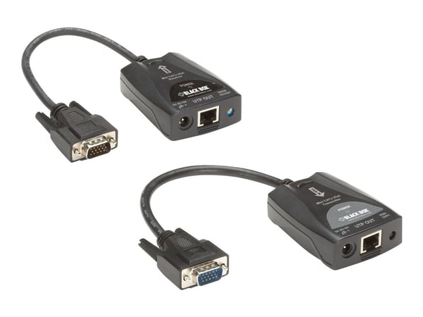 Black Box Mini CATx VGA Extender Kit with Video Equalization Adjustment - Videoforlenger - opp til 150 m - TAA-samsvar