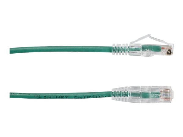 Black Box Slim-Net - Koblingskabel - RJ-45 (hann) til RJ-45 (hann) - UTP - CAT 6a - med støvel, formstøpt, flertrådet - grønn