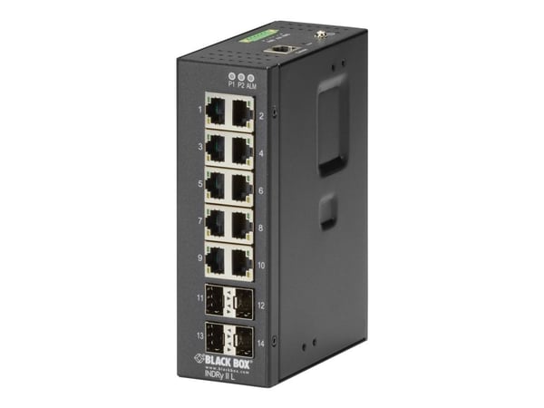 Black Box LIG1014A, Hallittu, Gigabit Ethernet (10/100/1000), Täysin kaksipuolinen, Seinäkiinnitteinen