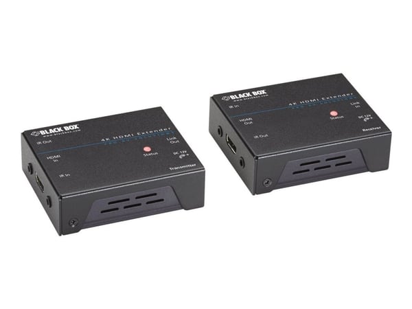 Black Box 4K HDMI IR Extender - Sender og mottaker - video/lyd/infrarød-utvider - CATx, HDMI - opp til 70 m - TAA-samsvar