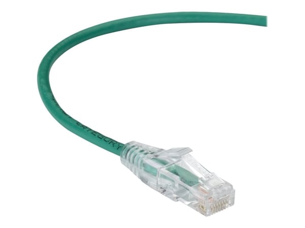 Black Box Slim-Net - Koblingskabel - RJ-45 (hann) til RJ-45 (hann) - UTP - CAT 6a - med støvel, formstøpt, flertrådet - grønn
