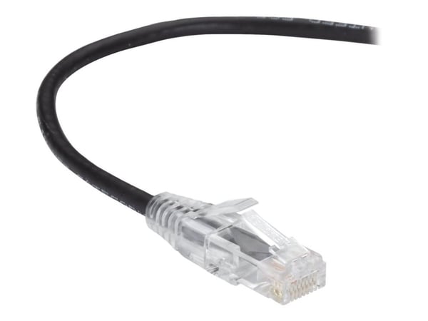 Black Box Slim-Net - Koblingskabel - RJ-45 (hann) til RJ-45 (hann) - UTP - CAT 6a - med støvel, formstøpt, flertrådet - svart