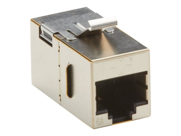Black Box - Keystone-kopler - RJ-45 (hunn) til RJ-45 (hunn) - skjermet - CAT 6a - sølv