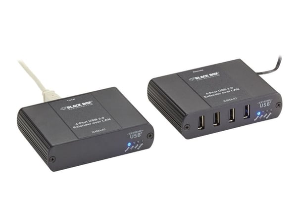 Black Box IC408A-R2, Verkkolähetin, 100 m, 480 Mbit/s, 10,100,1000 Mbit/s, 10/100/1000Base-T(X), Musta