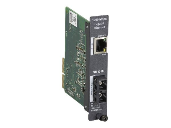 Black Box High-Density Media Converter System II, Layer 1 Module - Fibermedieomformer - 1GbE - 1000Base-LX, 1000Base-T - RJ-45 / SC-enkeltmodus - o...