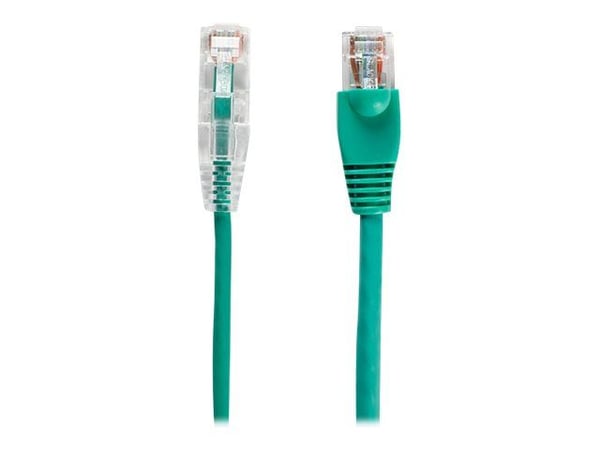 Black Box Slim-Net - Koblingskabel - RJ-45 (hann) til RJ-45 (hann) - UTP - CAT 6a - med støvel, formstøpt, flertrådet - grønn