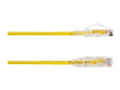 Black Box Slim-Net - Koblingskabel - RJ-45 (hann) til RJ-45 (hann) - UTP - CAT 6 - med støvel, formstøpt, flertrådet - gul