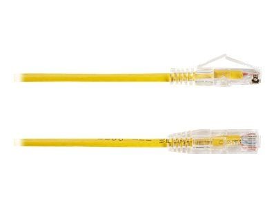 Black Box Slim-Net - Koblingskabel - RJ-45 (hann) til RJ-45 (hann) - UTP - CAT 6a - med støvel, formstøpt, flertrådet - gul