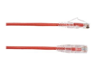 Black Box Slim-Net - Koblingskabel - RJ-45 (hann) til RJ-45 (hann) - UTP - CAT 6a - med støvel, formstøpt, flertrådet - rød