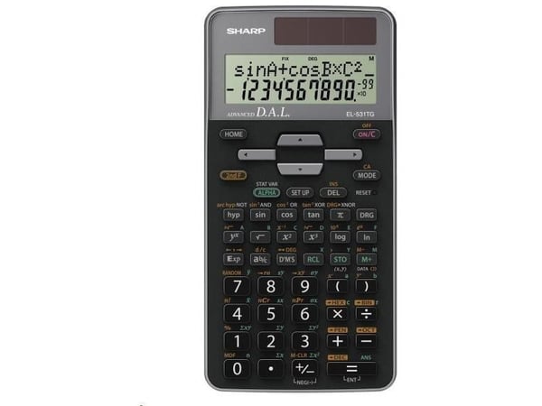 SHARP EL-531TG grå skoleregning (SH-EL531TGGY)