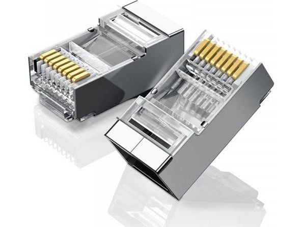 Ugreen - Nettverkkontakt - RJ-45 (hann) klemforbindelse - skjermet - krystall (en pakke 10)
