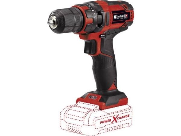 Einhell TC-CD 18/35 Li - Solo, Boremaskin med pistolgrep, Sort, Rød, 1 cm, 550 RPM, 1 RPM, 35 Nm - SOLO