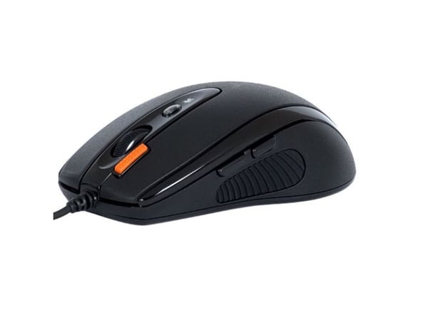 A4Tech XGAME Opto Oscar X710 Extra Fire - Mus - optisk - 7 knappar - kabelansluten - USB - svart