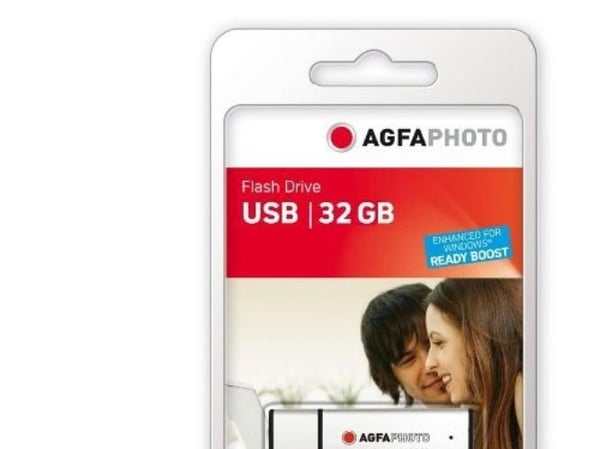 AgfaPhoto USB Flash Drive 2.0, 32GB, 32 GB, USB A-tyyppi, 2.0, Suojus, Hopea