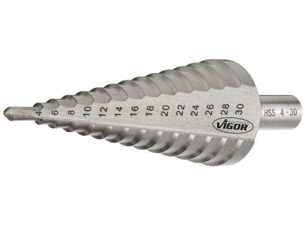 Vigor V2396 HSS trappbor total lengde 100 mm sylinderskaft 1 stk