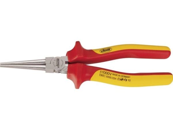 Vigor V2641, Pyöreäkärkiset pihdit, Oranssi, Punainen, 160 mm