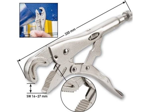 Vigor V3739, Lukkopihdit, 250 mm