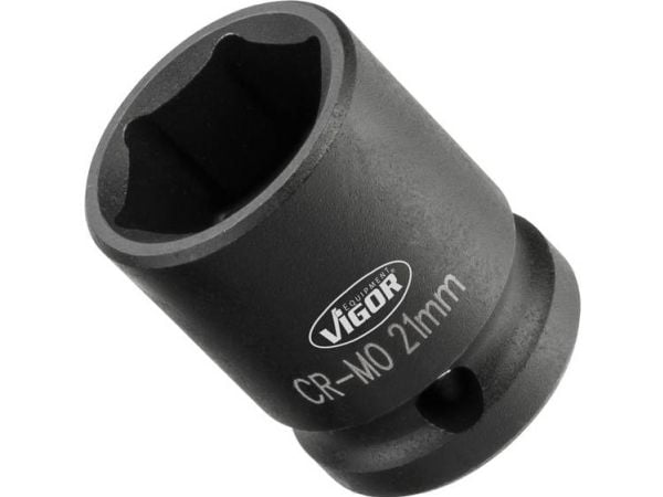 Vigor V5550S-18, Stikkontakt, 1/2", Metrisk, 1 hoder, 18 mm, Matt