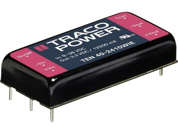 Traco Power TEN 40-2412WIE, 25,4 mm, 10,2 mm, 50,8 mm, 32 g, 40 W, 9-36 V
