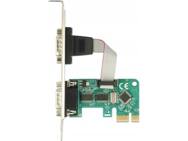 Delock PCI Card > 2 x Serial RS-232 - Seriell adapter - PCIe 1.1 - RS-232 x 2 - grønn