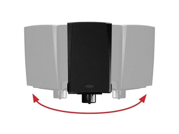 B-Tech BT77, Væg, 25 kg, Sort, -10 - 10°, 360°, 260,4 mm, 1-pair