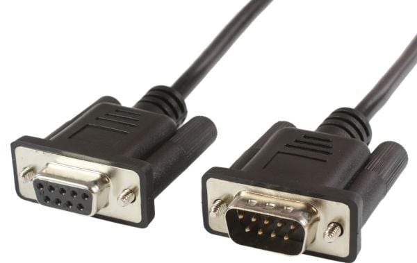 MicroConnect - Seriellforlengelseskabel - DB-9 (hann) til DB-9 (hunn) - 3 m - svart