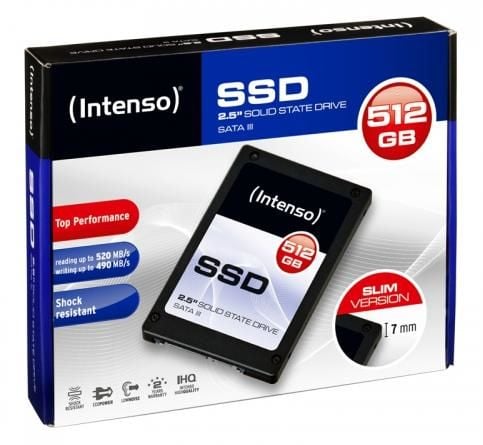 Intenso Top, 512 GB, 2.5", 550 MB/s, 6 Gbit/s